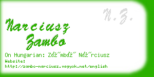 narciusz zambo business card